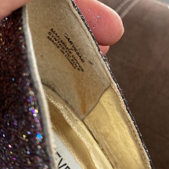 Steve Madden glitter pumps pink black platform size 8 5 1/2” heel 1” platform - Picture 9 of 11